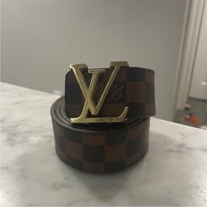 Brown (faux) L V Belt size L/XL